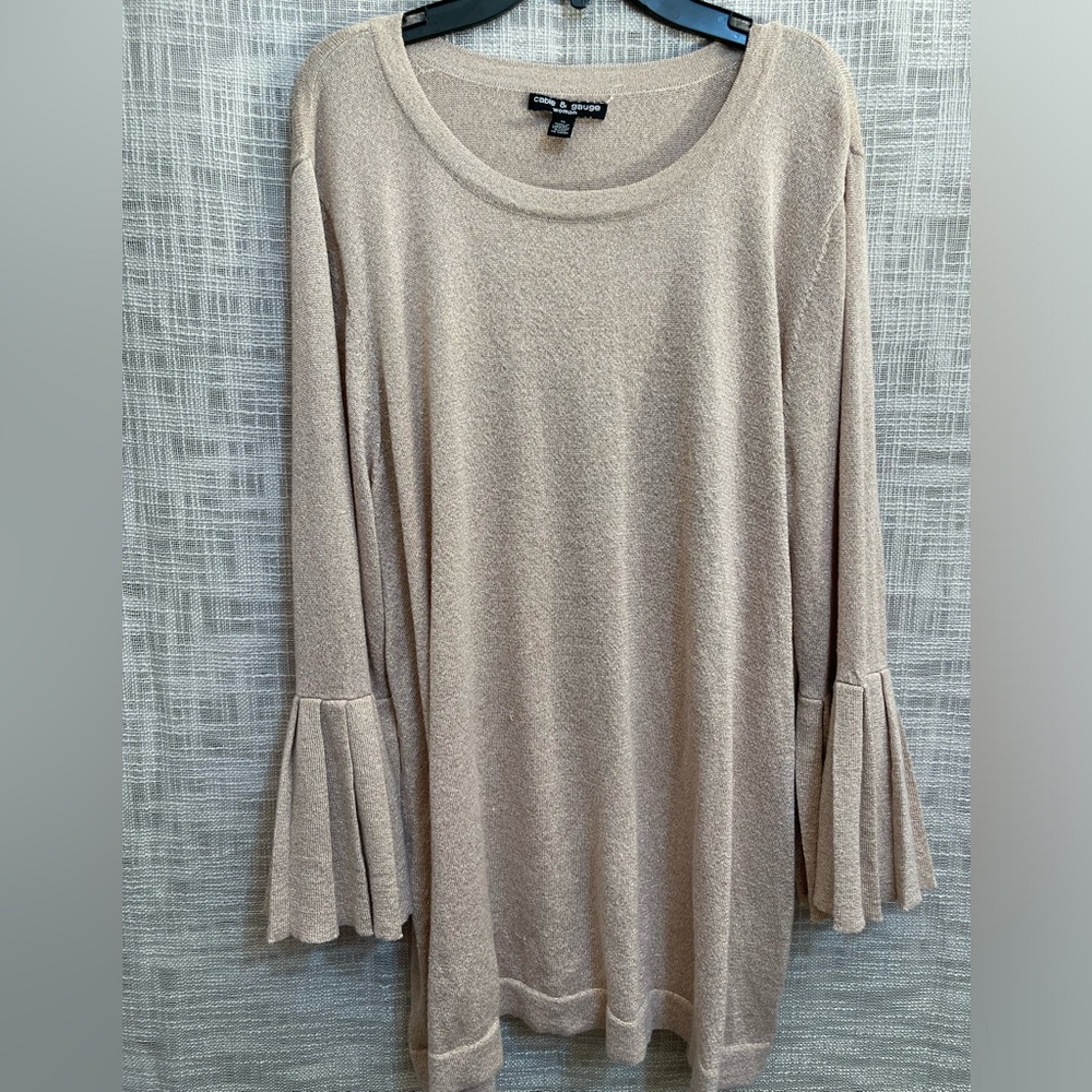 Shimmer plus sized top, glitter sweater